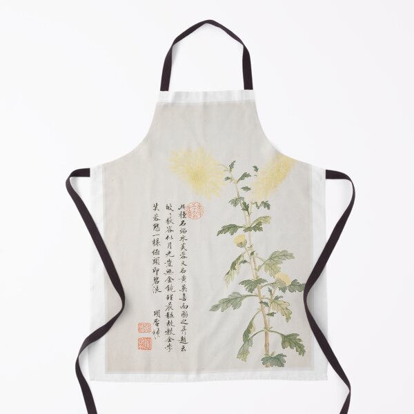 Item preview, 2 yellow mum flowers by Xiang Shengmo, Chinese wall art painting designed and sold by EmeraldeaArt.