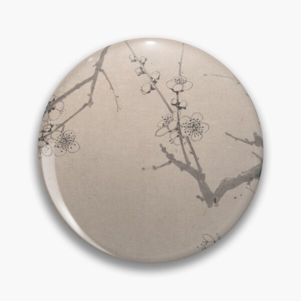 Item preview, white cherry blossoms by Xiang Shengmo, Chinese wall art painting designed and sold by EmeraldeaArt.