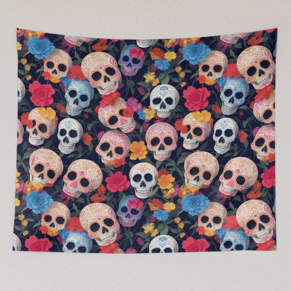 Item preview, Vibrant Heritage: Sugar Skull Pattern designed and sold by TheHandanShop.