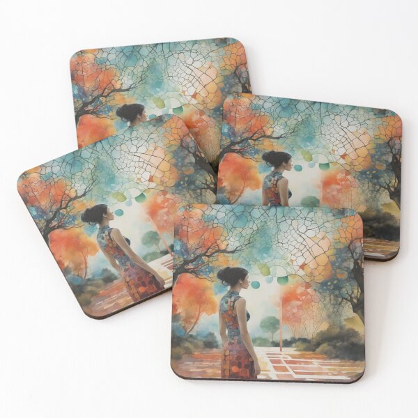 Item preview, Lady in the Autumn Fall Forest Garden designed and sold by DigiDesignArt.