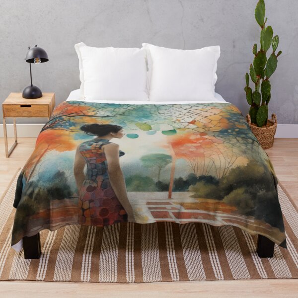 Item preview, Lady in the Autumn Fall Forest Garden designed and sold by DigiDesignArt.