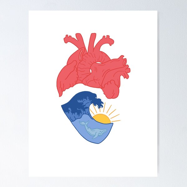 Item preview, Heart Anatomy with the Ocean designed and sold by adesignworld.
