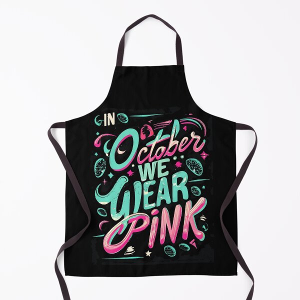 Item preview, In October We Wear Pink - Black Background designed and sold by My Cool Store.