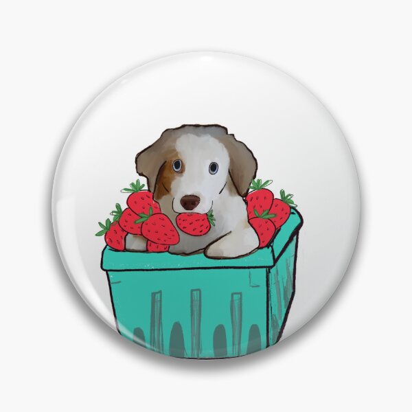 Item preview, Dog in strawberry basket designed and sold by Hanasroad.