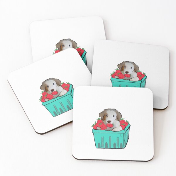 Item preview, Dog in strawberry basket designed and sold by Hanasroad.