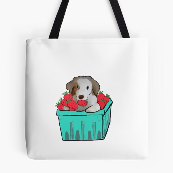 Item preview, Dog in strawberry basket designed and sold by Hanasroad.