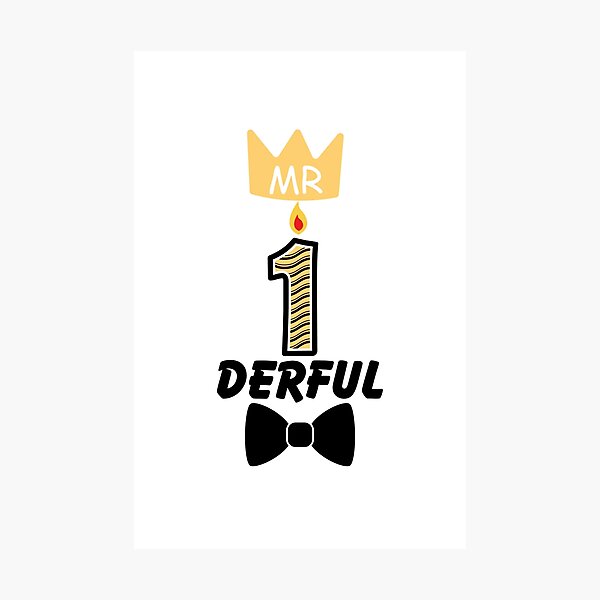 Item preview, Mr 1 derful (wonderful) 1st birthday baby design  designed and sold by Tshepomuza.