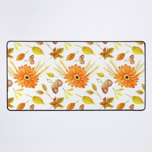 Item preview, Autumn Orange Gerbera Daisy & Leaves designed and sold by Christina Wedberg.