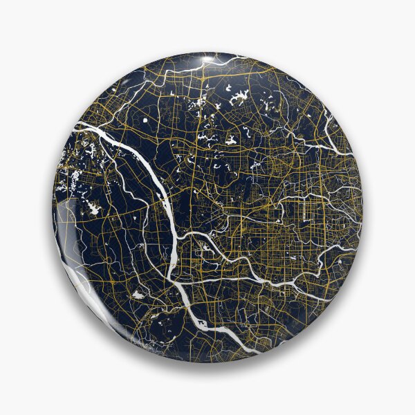 Item preview, Foshan City Map of Guangdong, China - Gold Art Deco designed and sold by deMAP.