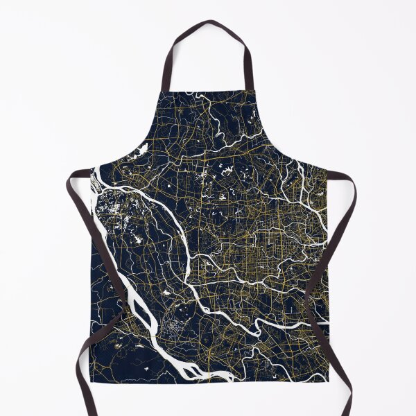 Item preview, Foshan City Map of Guangdong, China - Gold Art Deco designed and sold by deMAP.