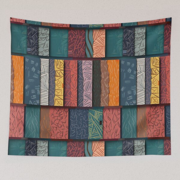 Item preview, Abstract Art Collage - Colorful and Geometric Patterns designed and sold by alaa-mously.