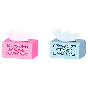 Vorschaubild zum Design crying over fictional characters pink and blue tissue box pack von catdiasart