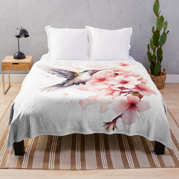 Item preview, Hummingbird Cherry Blossom Beautiful Wall Decor designed and sold by PaperScaped.