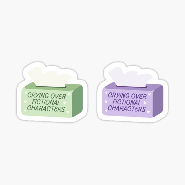 Artikel-Vorschau von crying over fictional characters green and purple tissue box pack , designt und verkauft von catdiasart.