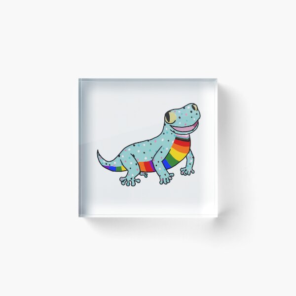 Item preview, Progress Pride Flag Gecko designed and sold by SmallLilDoodles.
