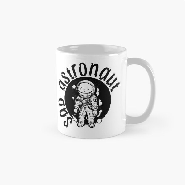 Item preview, sad astronaut kid black white graphic illustration design designed and sold by ironpalette.
