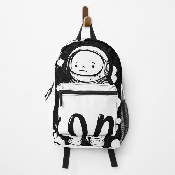 Item preview, sad astronaut kid black white graphic illustration design designed and sold by ironpalette.