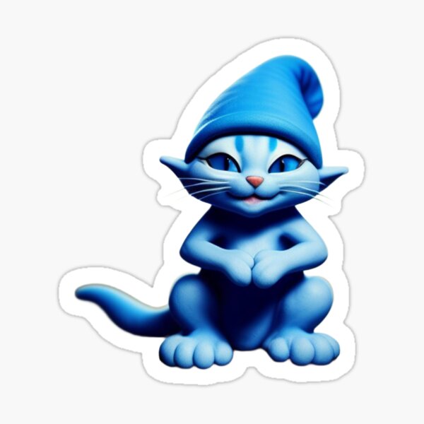 smurf cat Sticker for Sale by silverwolf946