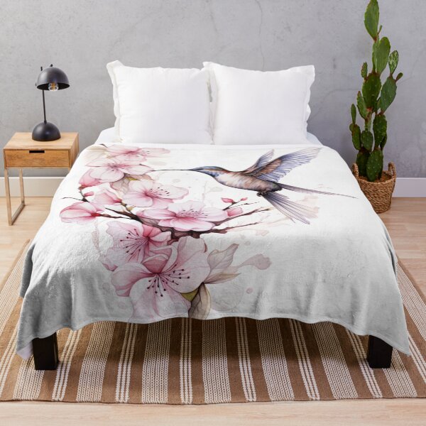 Item preview, Hummingbird Cherry Blossom Beautiful Wall Decor designed and sold by PaperScaped.