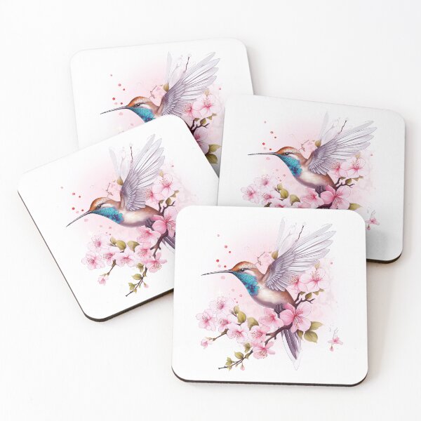 Item preview, Hummingbird Cherry Blossom Beautiful Wall Decor designed and sold by PaperScaped.