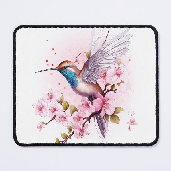 Item preview, Hummingbird Cherry Blossom Beautiful Wall Decor designed and sold by PaperScaped.