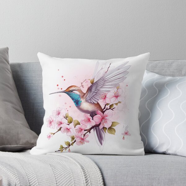 Item preview, Hummingbird Cherry Blossom Beautiful Wall Decor designed and sold by PaperScaped.