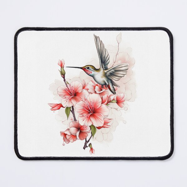 Item preview, Hummingbird Flowers Cherry Blossom Beautiful Wall Decor designed and sold by PaperScaped.