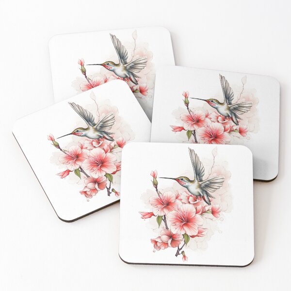 Item preview, Hummingbird Flowers Cherry Blossom Beautiful Wall Decor designed and sold by PaperScaped.