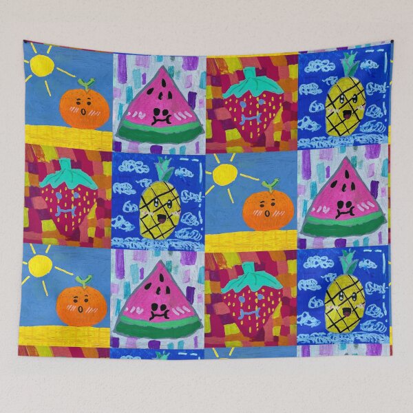 Item preview, Orange Watermelon Strawberry Pineapple designed and sold by AnnijaArt.