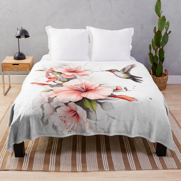 Item preview, Hummingbird Cherry Blossom Beautiful Wall Decor designed and sold by PaperScaped.