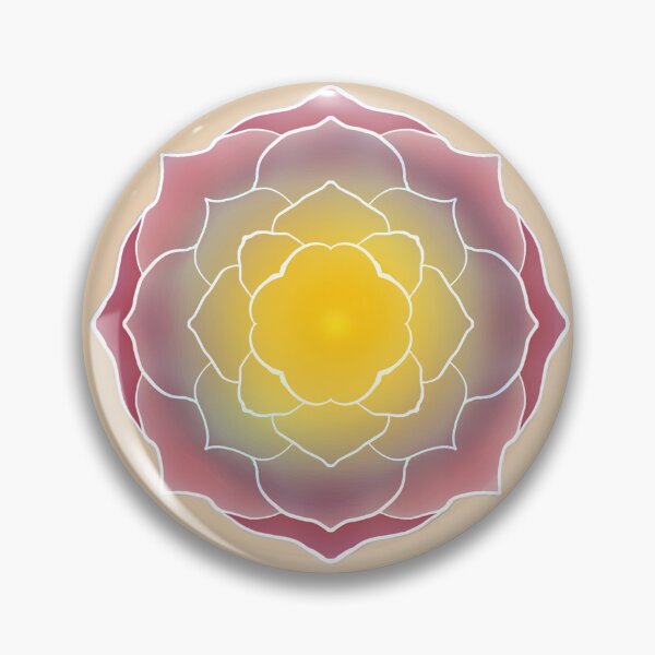 Item preview, Yellow and Red Geometric Flower designed and sold by designs-by-ann.