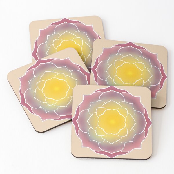Item preview, Yellow and Red Geometric Flower designed and sold by designs-by-ann.