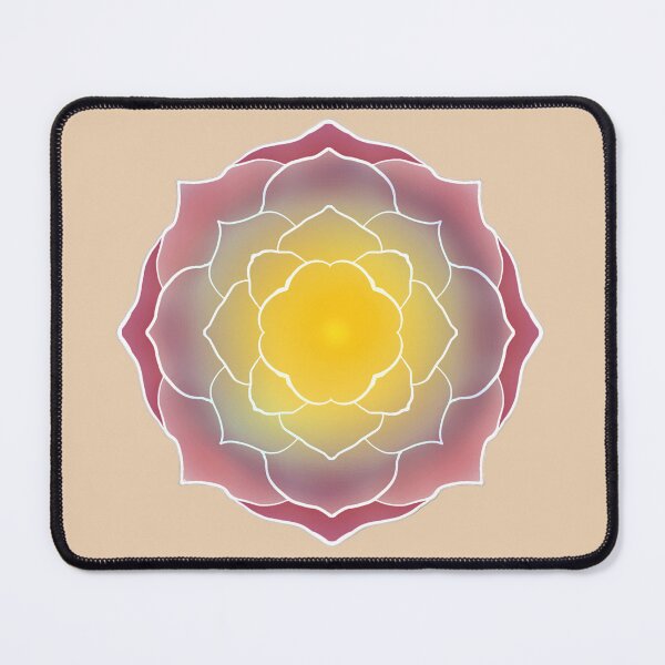 Item preview, Yellow and Red Geometric Flower designed and sold by designs-by-ann.