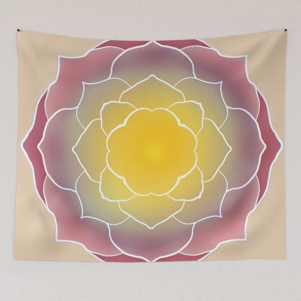 Item preview, Yellow and Red Geometric Flower designed and sold by designs-by-ann.