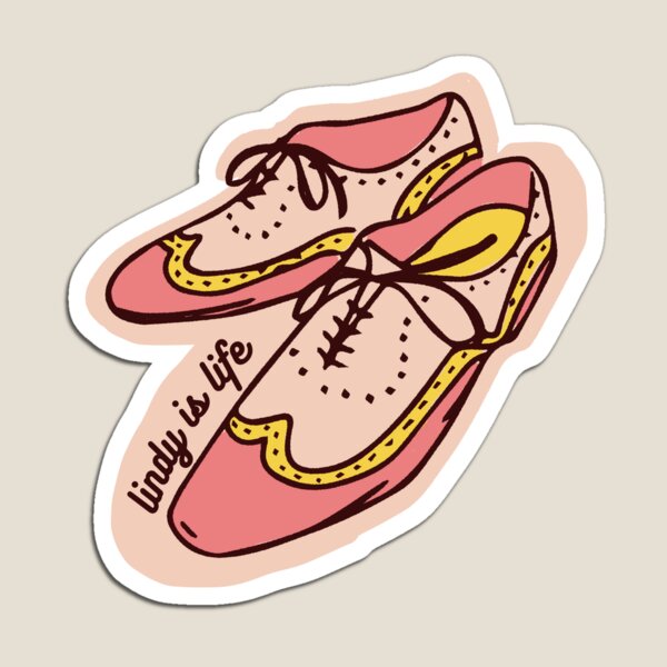 Item preview, Lindy Is Life - Vintage Oxford Dance Shoes Design (Pink) designed and sold by toadsandtoast.