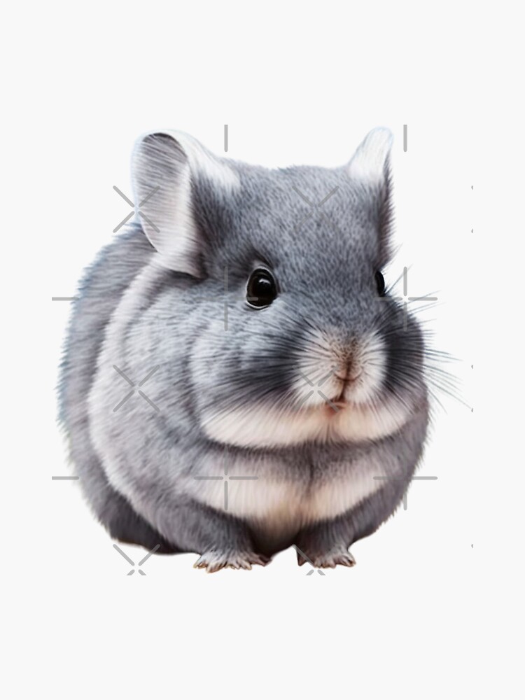 Cute Grey Chinchilla Illustration Design