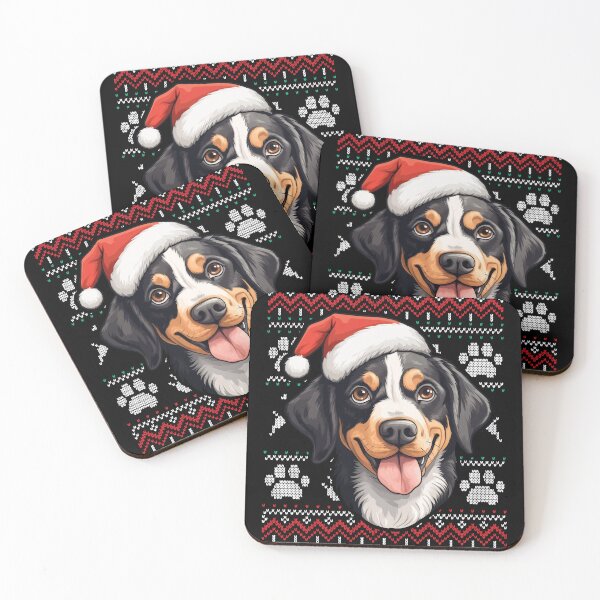 Aperçu de l'œuvre Entlebucher Mountain Ugly Sweater Christmas créée et vendue par rafaeltto.