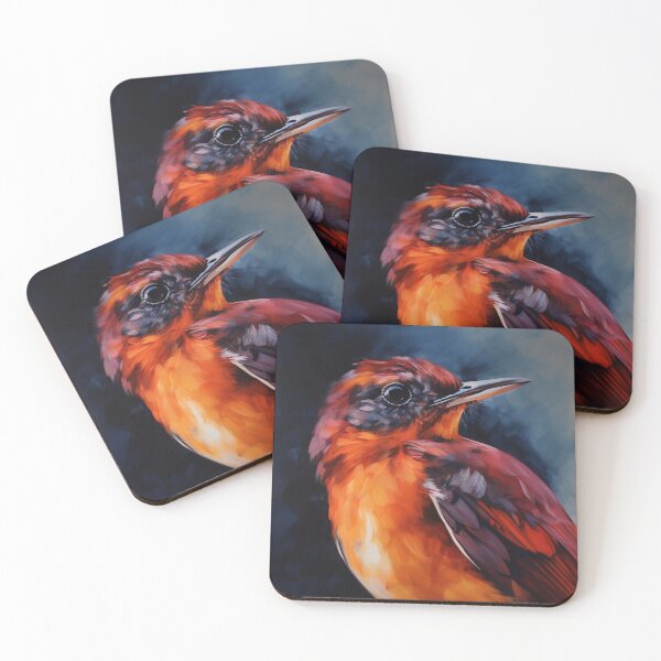 Item preview, Pájaro rojo anaranjado designed and sold by Lesness.