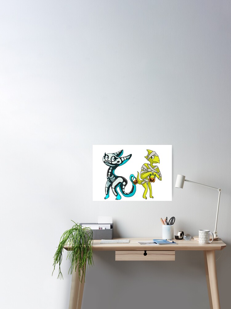 Cyan And Yellow Halloween (Rainbow Friends) Art Print for Sale by  Deception The Shadow Dragon