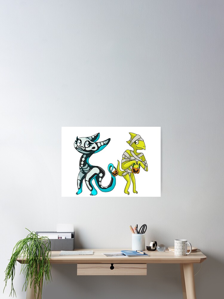 Cyan And Yellow Halloween (Rainbow Friends) Art Print for Sale by  Deception The Shadow Dragon