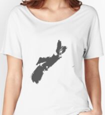 Nova Scotia Love in Charcoal Women's Relaxed Fit T-Shirt