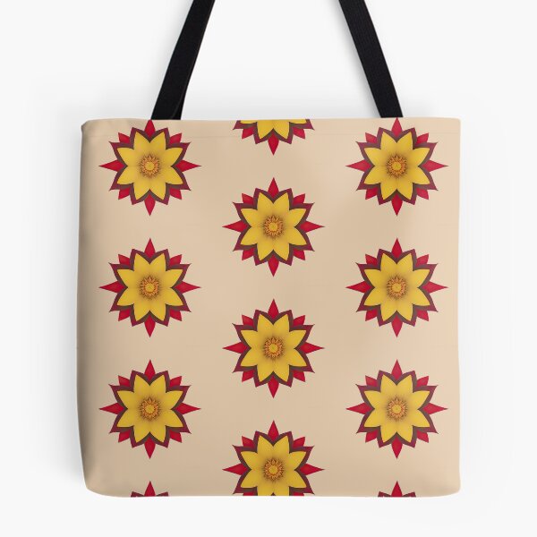 Item preview, Yellow and Red Geometric Flower 02 designed and sold by designs-by-ann.
