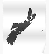 Nova Scotia Love in Charcoal Poster