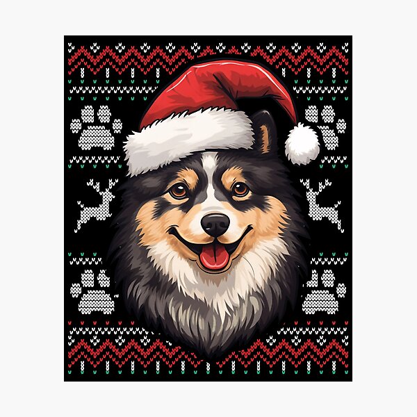 Item preview, Finnish Lapphund Ugly Sweater Christmas designed and sold by rafaeltto.