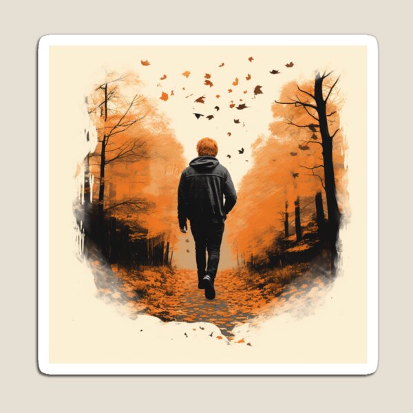 Item preview, Ed Sheeran Autumn Variations Illustration Sticker designed and sold by SowCow.