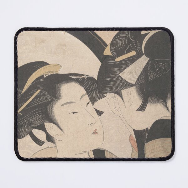 Item preview, Naniwa Okita Admiring Herself in a Mirror by Utamaro Kitagawa designed and sold by My Artprintz.