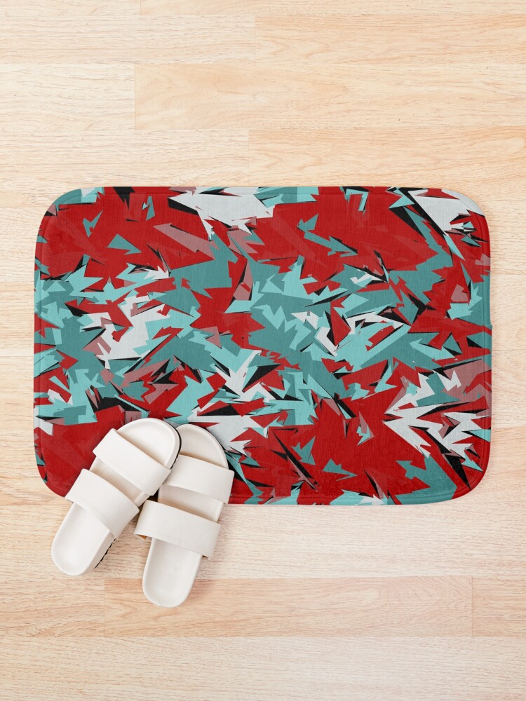 Thumbnail 1 of 6, Bath Mat, Random Abstract Pattern designed and sold by Texterns.