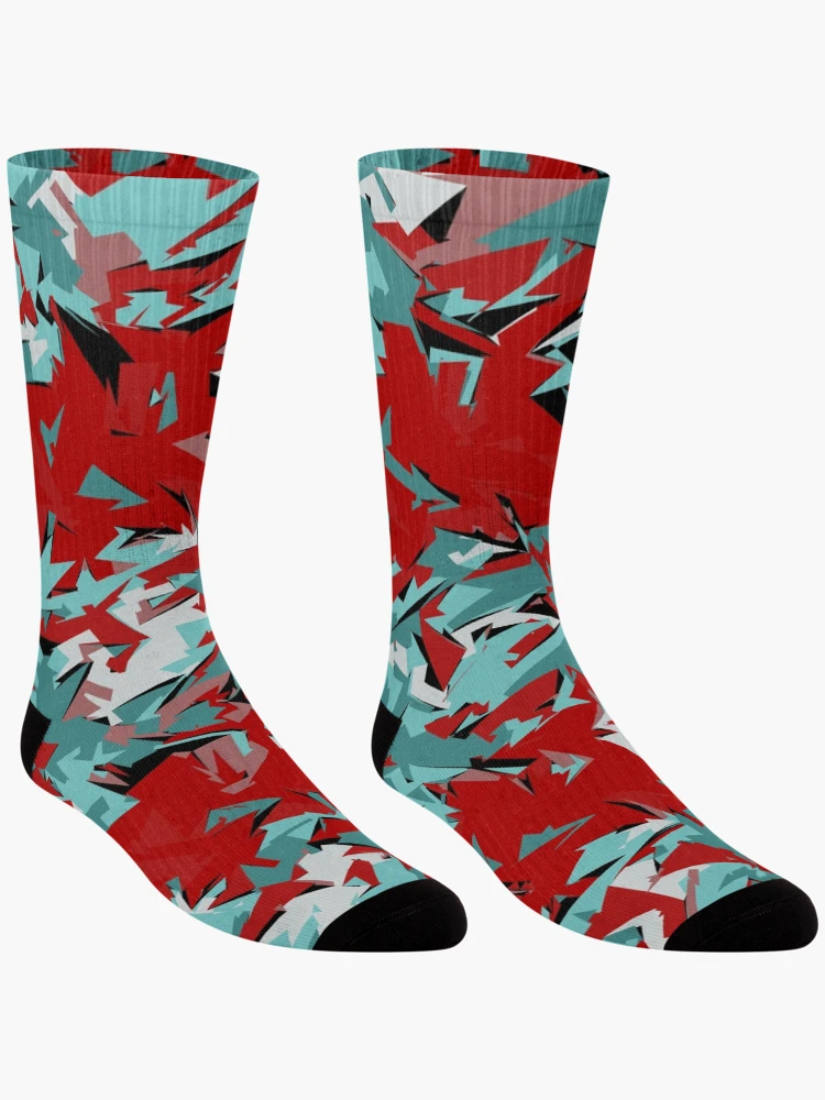 Thumbnail 3 of 5, Socks, Random Abstract Pattern designed and sold by Texterns.
