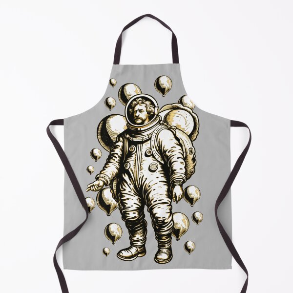 Item preview, sad astronaut baroque black white graphic illustration design designed and sold by ironpalette.