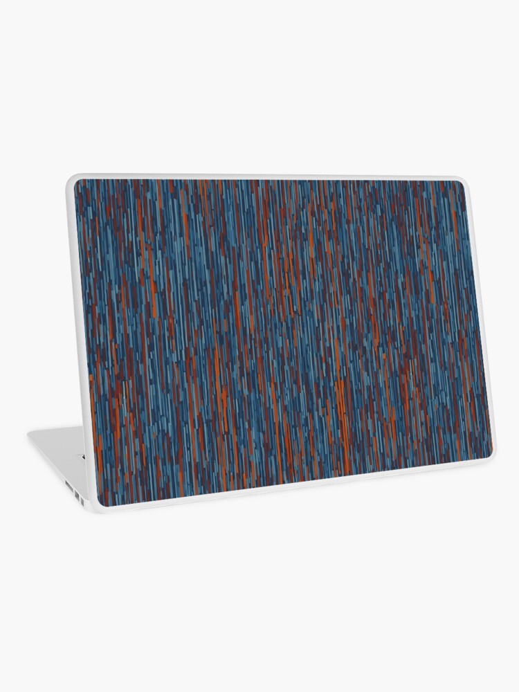 Thumbnail 1 of 2, Laptop Skin, Abstract Blue, Orange & Red Lines designed and sold by DJALCHEMY.
